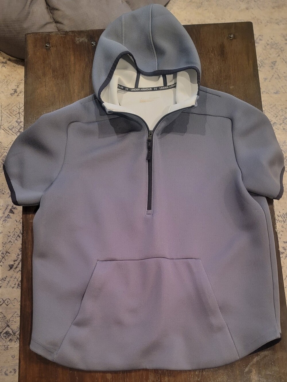 Under Armour Metal Gray Half-Zip Hooded Pullover